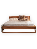 Betten | Doppelbett Eiche Rustik, Eiche Massivholz - natur geölt, 180cm - von LIVING online kaufen bei LIVINGforme.