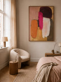 Reinders Urban Abstract Burgundy – Textured Canvas Abstract Wandbild 78 x 100 cm Wandbild Reinders