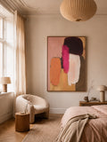Reinders Urban Abstract Burgundy – Textured Canvas Abstract Wandbild 78 x 100 cm Wandbild Reinders