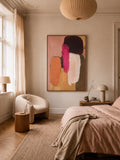 Reinders Urban Abstract Burgundy – Textured Canvas Abstract Wandbild 78 x 100 cm Wandbild Reinders