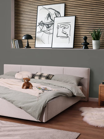 Bezugsstoff Cody in Beige, Webstoff aus 100 % Polyester #Beige