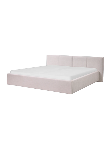 Capri Polsterbett in Beige, 180 x 200 cm, schräg von vorne #Beige