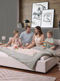 Capri Familienbett in Beige, 240 x 200 cm, Platz für die ganze Familie #Beige