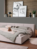 Capri Familienbett in Beige, 240 x 200 cm, im Schlafzimmer #Beige