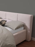 Niedriges Kopfteil mit 82 cm Höhe, Capri Polsterbett in Beige #Beige
