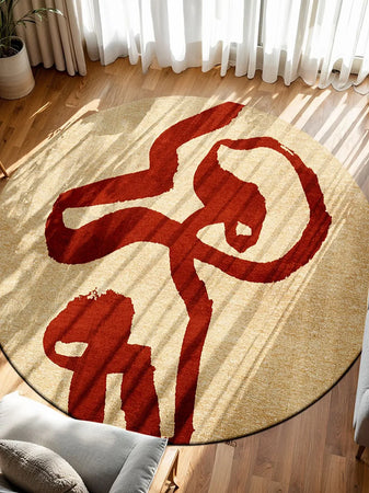 Craft Ribbon Imperial Red Runder Teppich Teppich Louis de Poortere