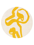 Craft Ribbon Pure Yellow Runder Teppich Teppich Louis de Poortere