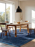 Fading World Medallion Blue Night Teppich Teppich Louis de Poortere