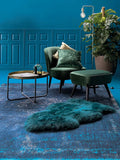 Fading World Medallion Blue Night Teppich Teppich Louis de Poortere