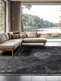 Fading World Medallion Mineral Black Teppich Teppich Louis de Poortere