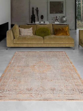 Fading World Medallion Salmon Teppich Teppich Louis de Poortere
