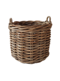 Aufbewahrung | Feuerholz-Korb, Rattangeflecht, natur, mittelgroß, rund - von LIVING online kaufen bei LIVINGforme.