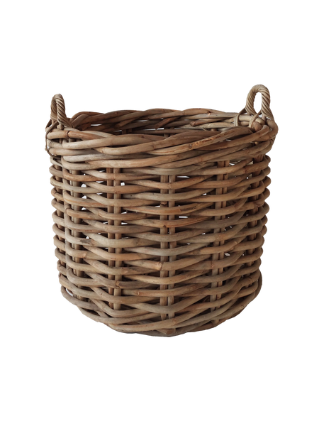 Aufbewahrung | Feuerholz-Korb, Rattangeflecht - natur, groß, rund - von LIVING online kaufen bei LIVINGforme.