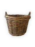 Aufbewahrung | Feuerholz-Korb, Rattangeflecht - natur, mittelgroß, rund, konisch - von LIVING online kaufen bei LIVINGforme.