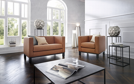 2er-Sitzer | Bella Sofa Santa Fe 2-Sitzer - Grau von Lambert online kaufen bei LIVINGforme.
