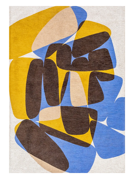 Gallery Stones Sunny Blue Teppich Teppich Louis de Poortere