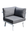 Outdoor Ecklounge Miami, Aluminium - weiß, grau Lounge LIVING Collection