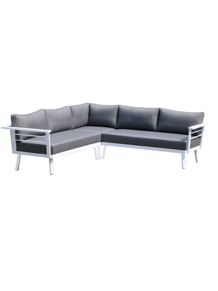 Outdoor Ecklounge Miami, Aluminium - weiß, grau Lounge LIVING Collection