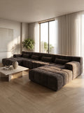 Ecksofa | Temple Sofa | "REC links + Element 105 ohne Armteil + Ecke + Element Armteil rechts" - von designwerk online kaufen bei LIVINGforme.