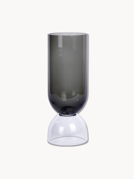 Vasen | Vasari Vase aus Glas | Ø 12 cm | H 32 cm - Grau/Klar von Lambert online kaufen bei LIVINGforme.