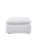 | Hocker Leana – moderner Designhocker mit abziehbarer Husse - White von LIVING Collection online kaufen bei LIVINGforme.