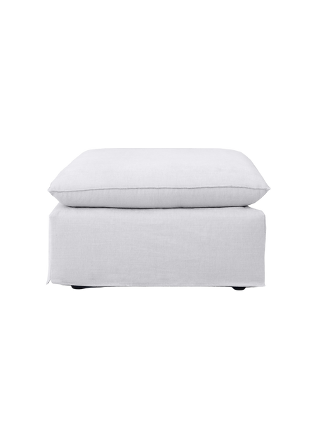 | Hocker Leana – moderner Designhocker mit abziehbarer Husse - White von LIVING Collection online kaufen bei LIVINGforme.