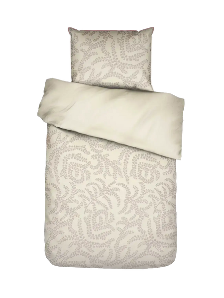 Essenza Eleria Jacquard-Bettwäsche Haferbeige (Oatmeal), Set 135 x 200 cm + 80 x 80 cm