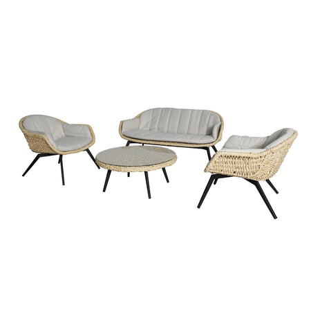 Outdoor Loungeset | Outdoor Lounge-Set Palma, Wicker - natur (4-teilig) -  von LIVING online kaufen bei LIVINGforme.