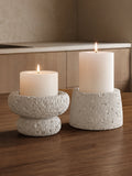 Kerzenhalter-Set Zement, grau Kerzenhalter Living Nordic
