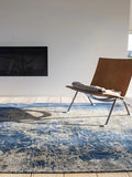 Mad Men Cracks Abyss Blue Teppich Teppich Louis de Poortere
