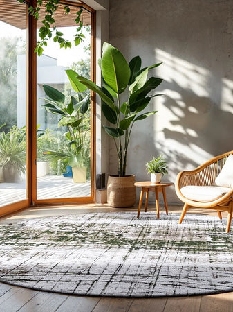 Mad Men Griff Central Green Runder Teppich Teppich Louis de Poortere