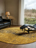 Mad Men Griff Liberty Gold Runder Teppich Teppich Louis de Poortere