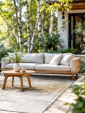Teppich Rechteckig | Mad Men Columbus Gold Rechteckiger Designteppich | Art.-Nr. 8419 - von Louis de Poortere online kaufen bei LIVINGforme.