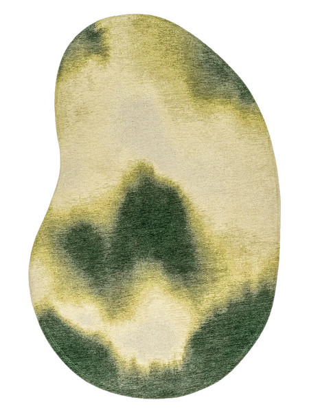 Meditation Aquarelle Leaf Organischer Teppich Teppich Louis de Poortere
