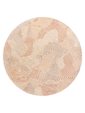 Meditation Coral Indian Sand Runder Teppich Teppich Louis de Poortere