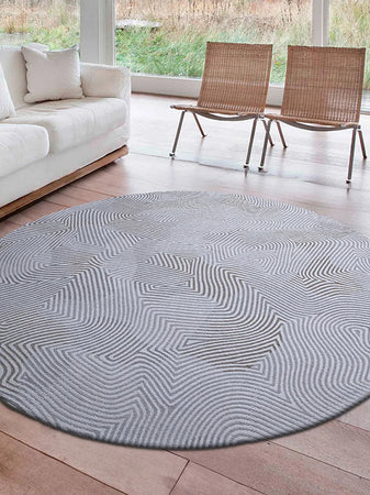Meditation Coral Oyster White Runder Teppich Teppich Louis de Poortere