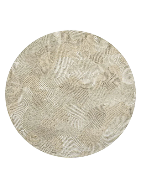 Meditation Coral Shell Beige Runder Teppich Teppich Louis de Poortere