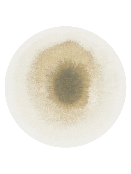 Meditation Drop Fawn Runder Teppich Teppich Louis de Poortere