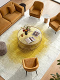 Meditation Drop Gold Moss Teppich Teppich Louis de Poortere