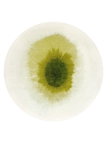 Meditation Drop Green Pepper Runder Teppich Teppich Louis de Poortere