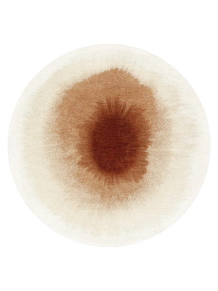 Meditation Drop Indian Snow Runder Teppich Teppich Louis de Poortere