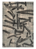 Meditation Kanji Dark Street Teppich Teppich Louis de Poortere