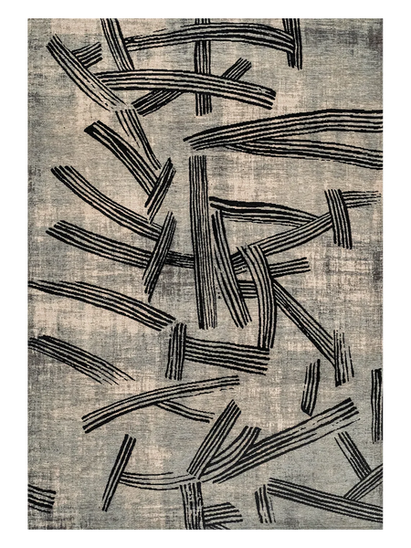 Meditation Kanji Dark Street Teppich Teppich Louis de Poortere