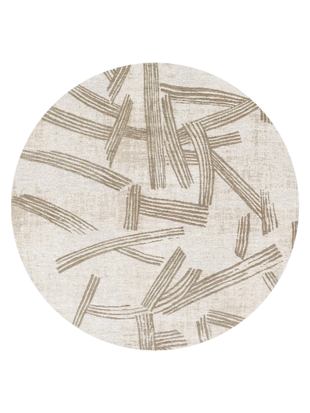 Meditation Kanji Dune Runder Teppich Teppich Louis de Poortere