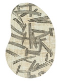 Meditation Kanji Slate Organischer Teppich Teppich Louis de Poortere
