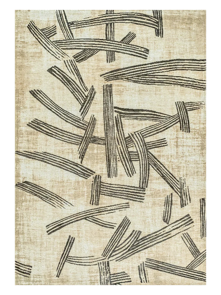Meditation Kanji Slate Teppich Teppich Louis de Poortere