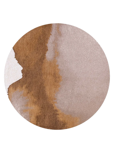 Meditation Lagoon Chestnut Runder Teppich Teppich Louis de Poortere