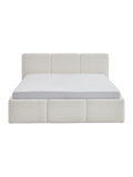 Merida Polsterbett in Ivory, 180 x 200 cm, Ansicht von vorne #Ivory