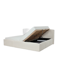 Merida Familienbett in Ivory, 240 x 200 cm, Bettkasten geöffnet #Ivory