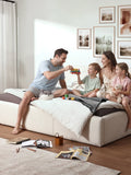 Merida Familienbett in Ivory, 240 x 200 cm, Platz für die ganze Familie #Ivory